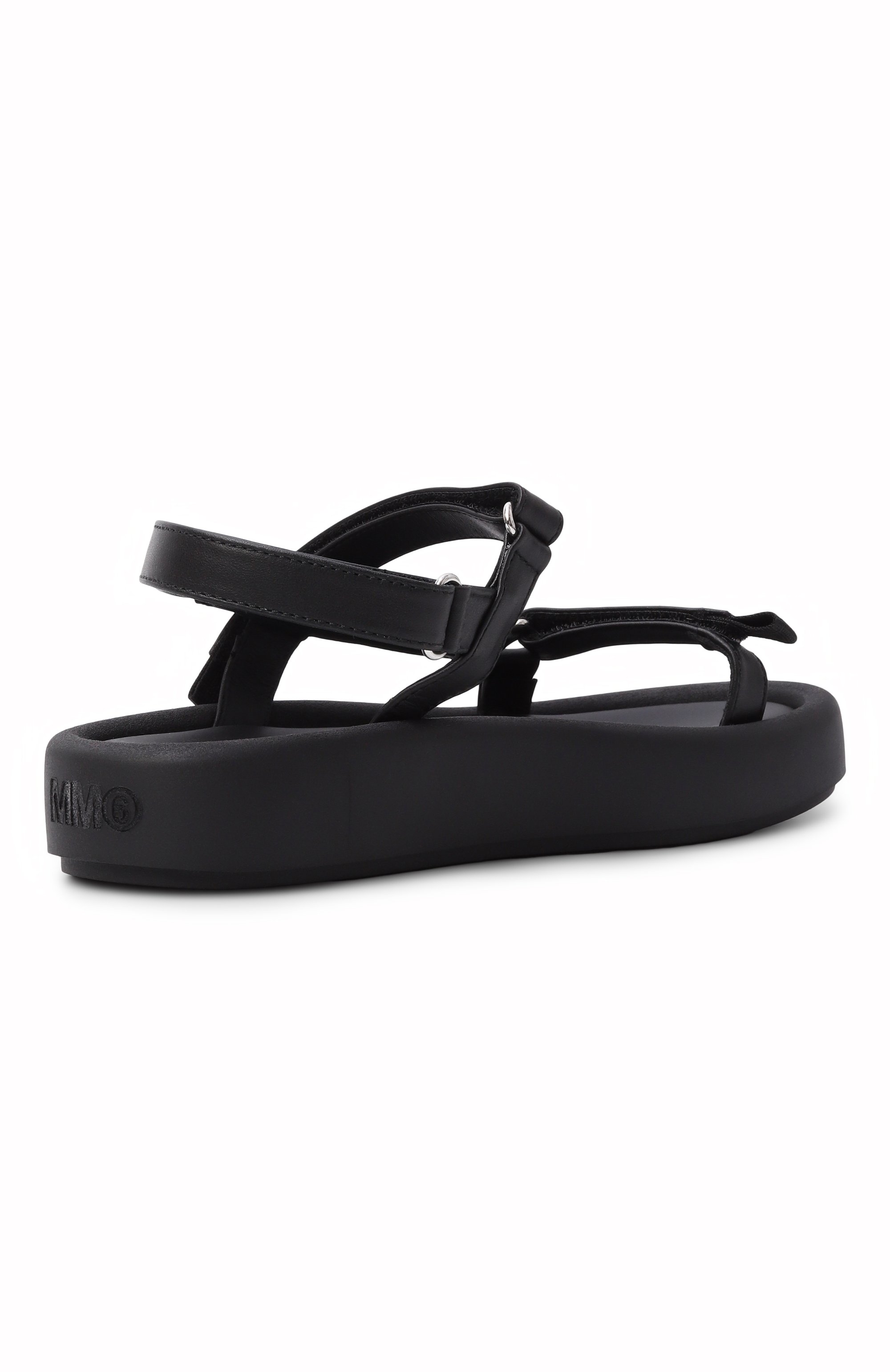 Кожаные сандалии MM6 черного цвета по цене 29500 руб., арт. 82390/VAR1, фото 3 Кожаные сандалии MM6, арт. 82390/VAR1, фото 3