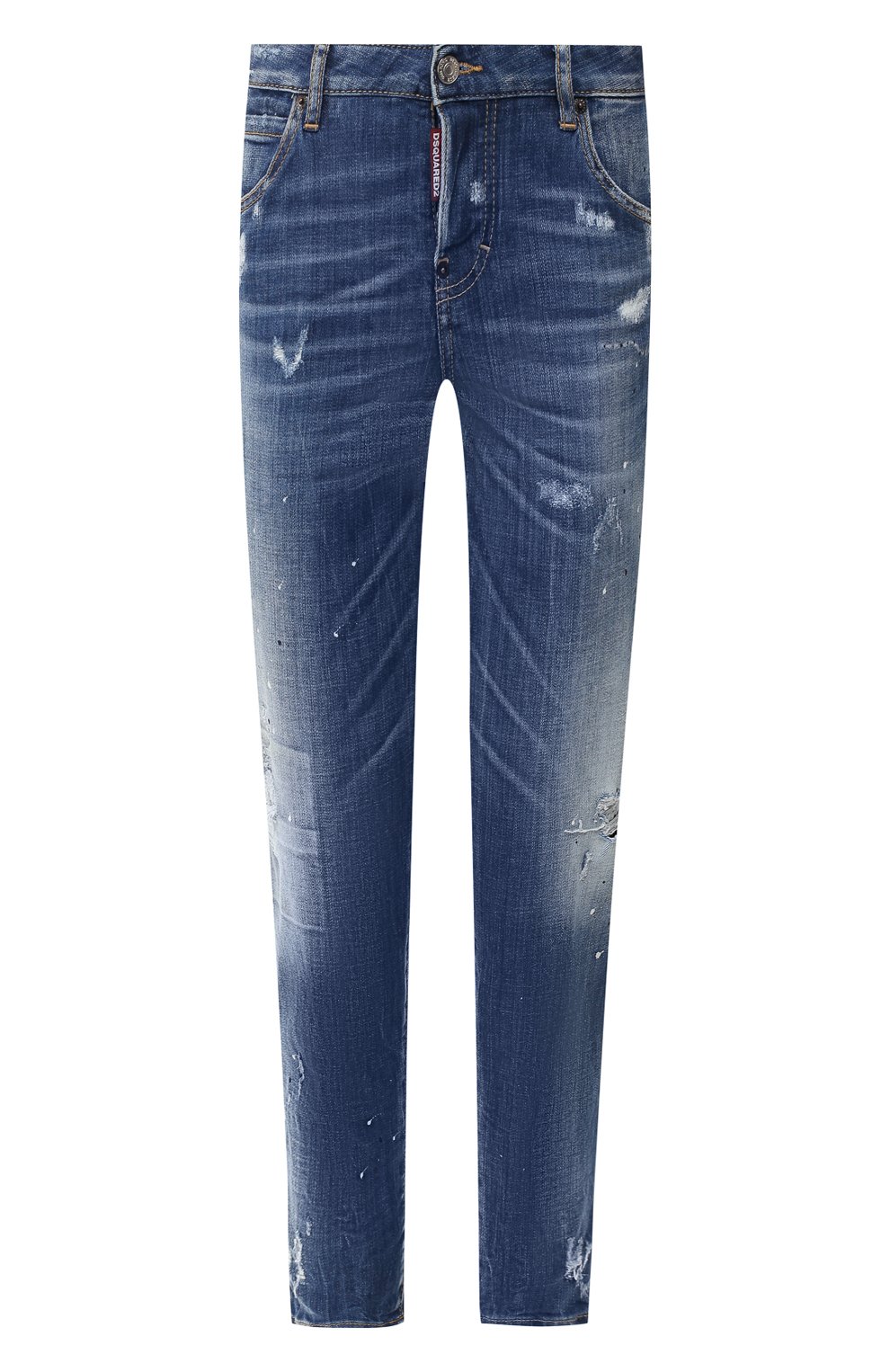 Джинсы с потертостями DSQUARED2 голубого цвета по цене 34500 руб., арт. S72LB0192/S30342, фото 1 Джинсы с потертостями DSQUARED2, арт. S72LB0192/S30342, фото 1