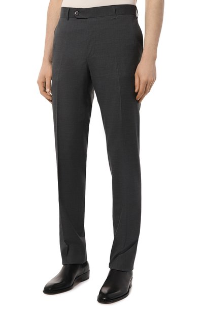 Шерстяные брюки STEFANO RICCI темно-серого цвета по цене 104500 руб., арт. M5T0220000/W501, фото 3 Шерстяные брюки STEFANO RICCI, арт. M5T0220000/W501, фото 3