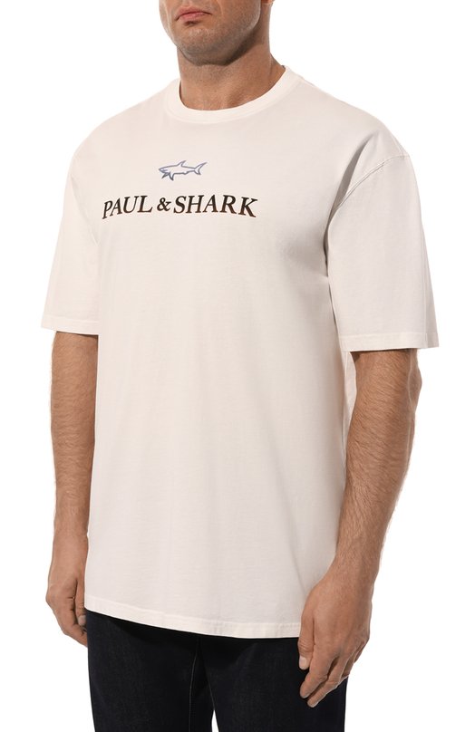 Хлопковая футболка Paul&Shark 14311604/4XL Белый  14311604/4XL Фото 3