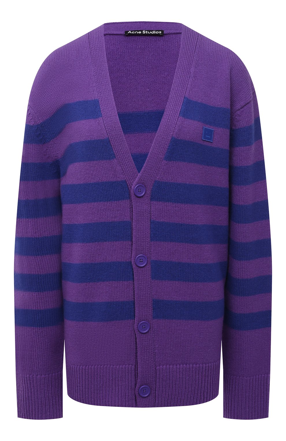 Шерстяной кардиган ACNE STUDIOS фиолетового цвета по цене 31500 руб., арт. C60039/W, фото 1 Шерстяной кардиган ACNE STUDIOS, арт. C60039/W, фото 1
