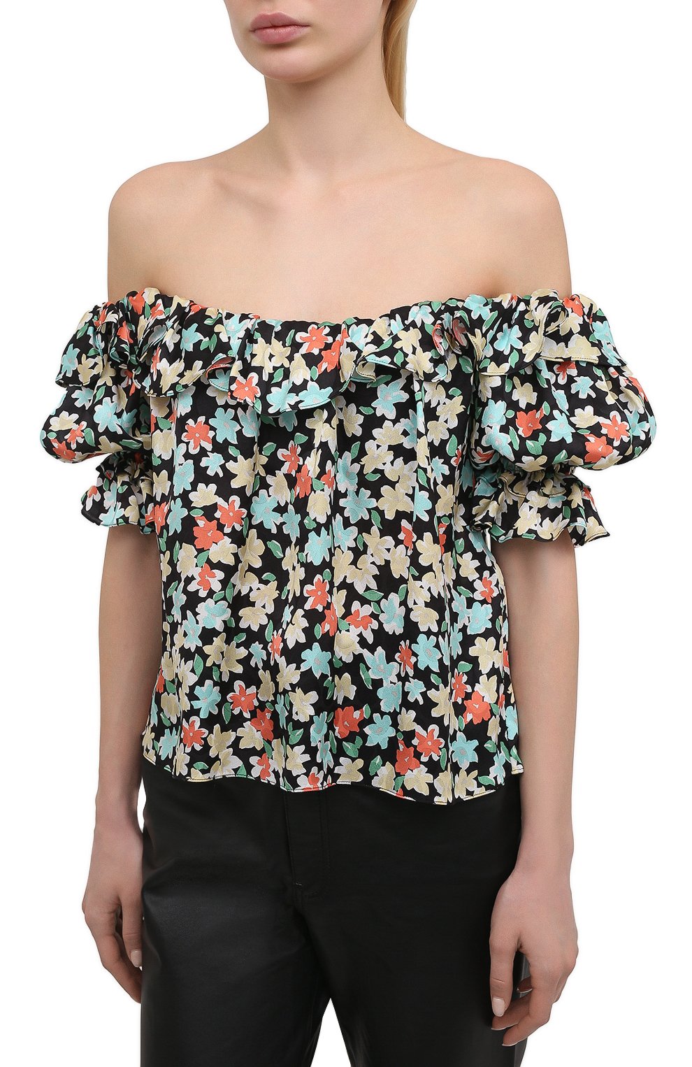 Шелковая блузка SAINT LAURENT, арт. 646229/Y5C61, фото 3