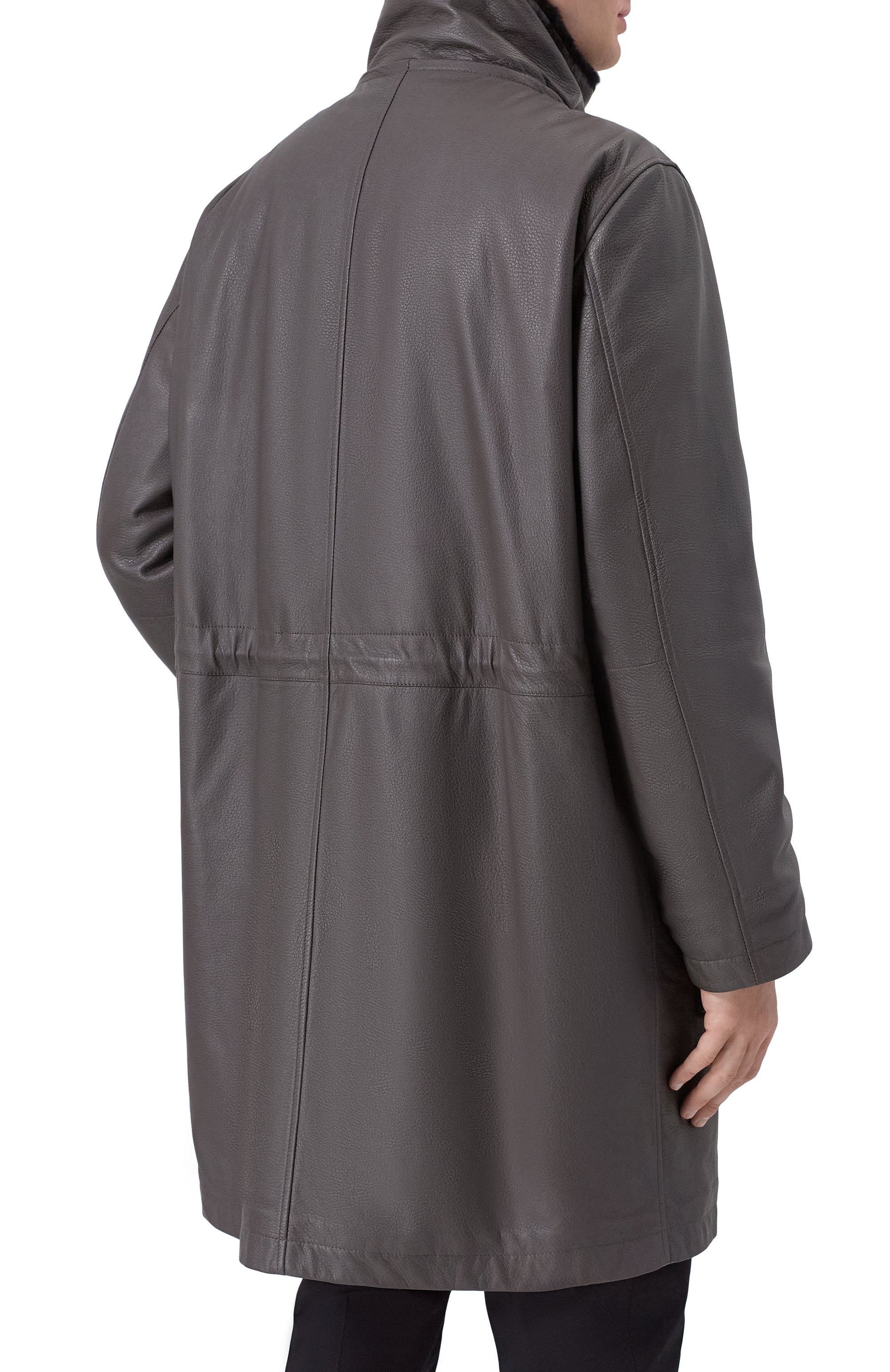 Кожаная парка с подкладкой из бобра MVST, арт. M25.1PM.0007/CERV0 SILKY, фото 6