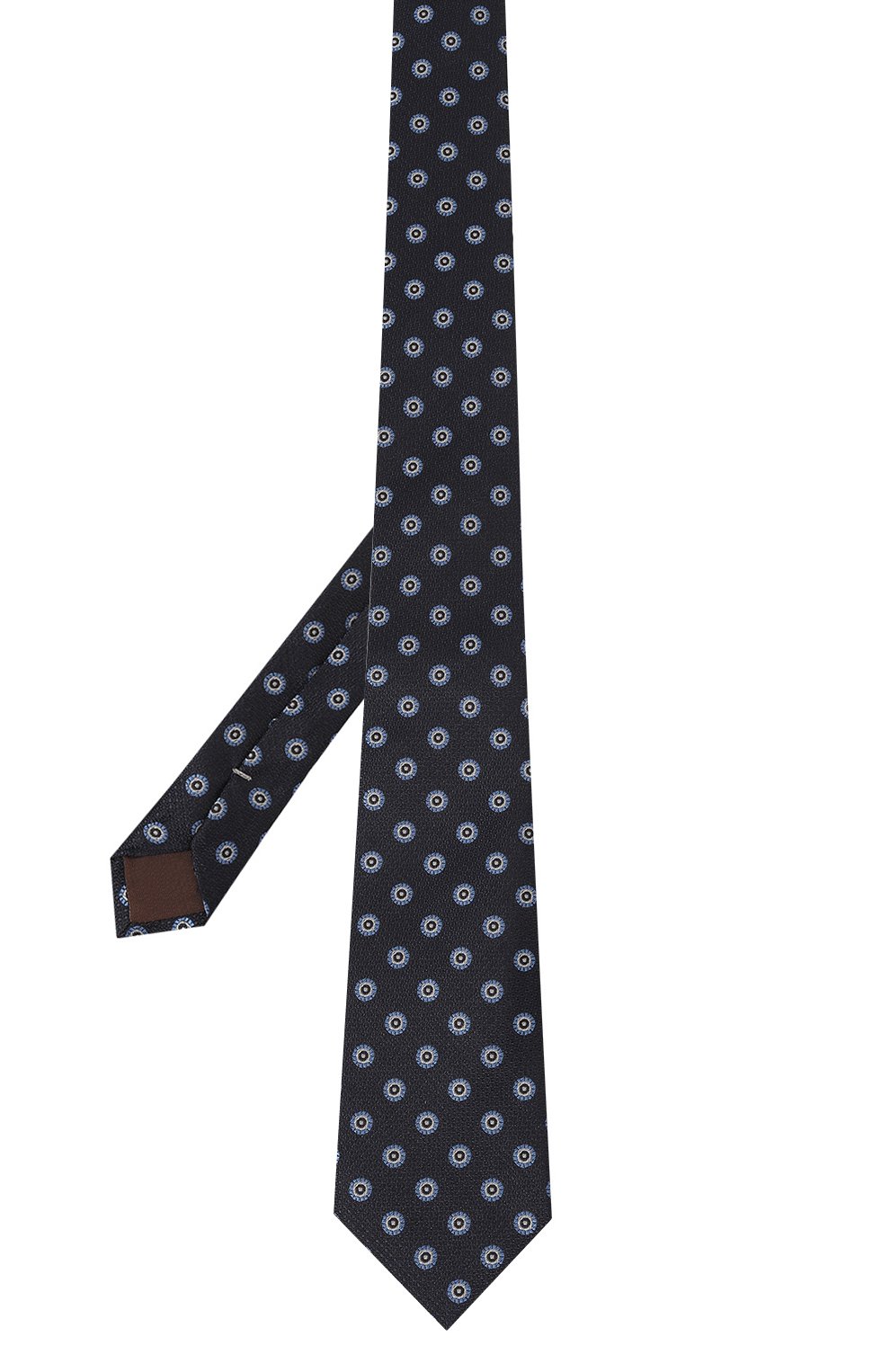 Шелковый галстук CANALI темно-синего цвета по цене 17550 руб., арт. 18/HJ04152, фото 3 Шелковый галстук CANALI, арт. 18/HJ04152, фото 3