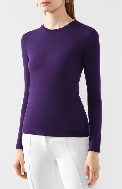 Кашемировый пуловер RALPH LAUREN фиолетового цвета по цене 79150 руб., арт. 290615194, фото 3 Кашемировый пуловер RALPH LAUREN, арт. 290615194, фото 3