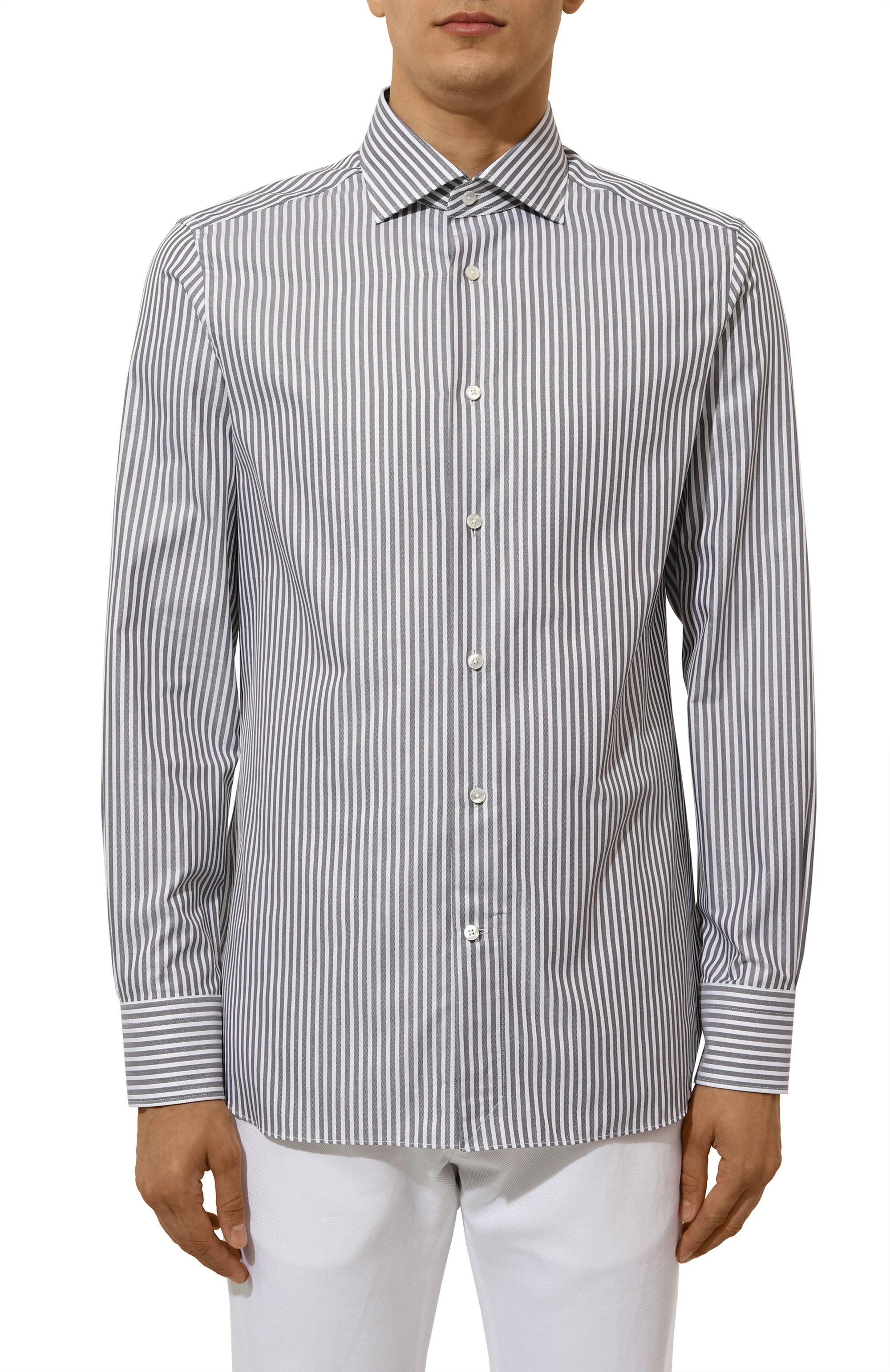 Хлопковая рубашка ZEGNA, арт. 501517A5/9MS0BA024, фото 3