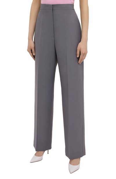 Шерстяные брюки JIL SANDER серого цвета по цене 108500 руб., арт. JSPS300425-WS201000, фото 3 Шерстяные брюки JIL SANDER, арт. JSPS300425-WS201000, фото 3