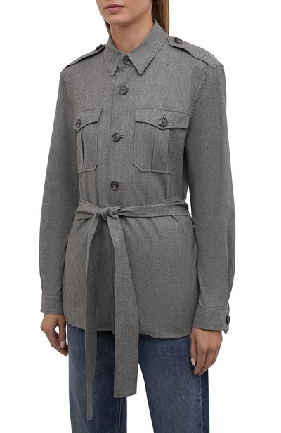 Шерстяная рубашка POLO RALPH LAUREN серого цвета по цене 33200 руб., арт. 211841912, фото 3 Шерстяная рубашка POLO RALPH LAUREN, арт. 211841912, фото 3