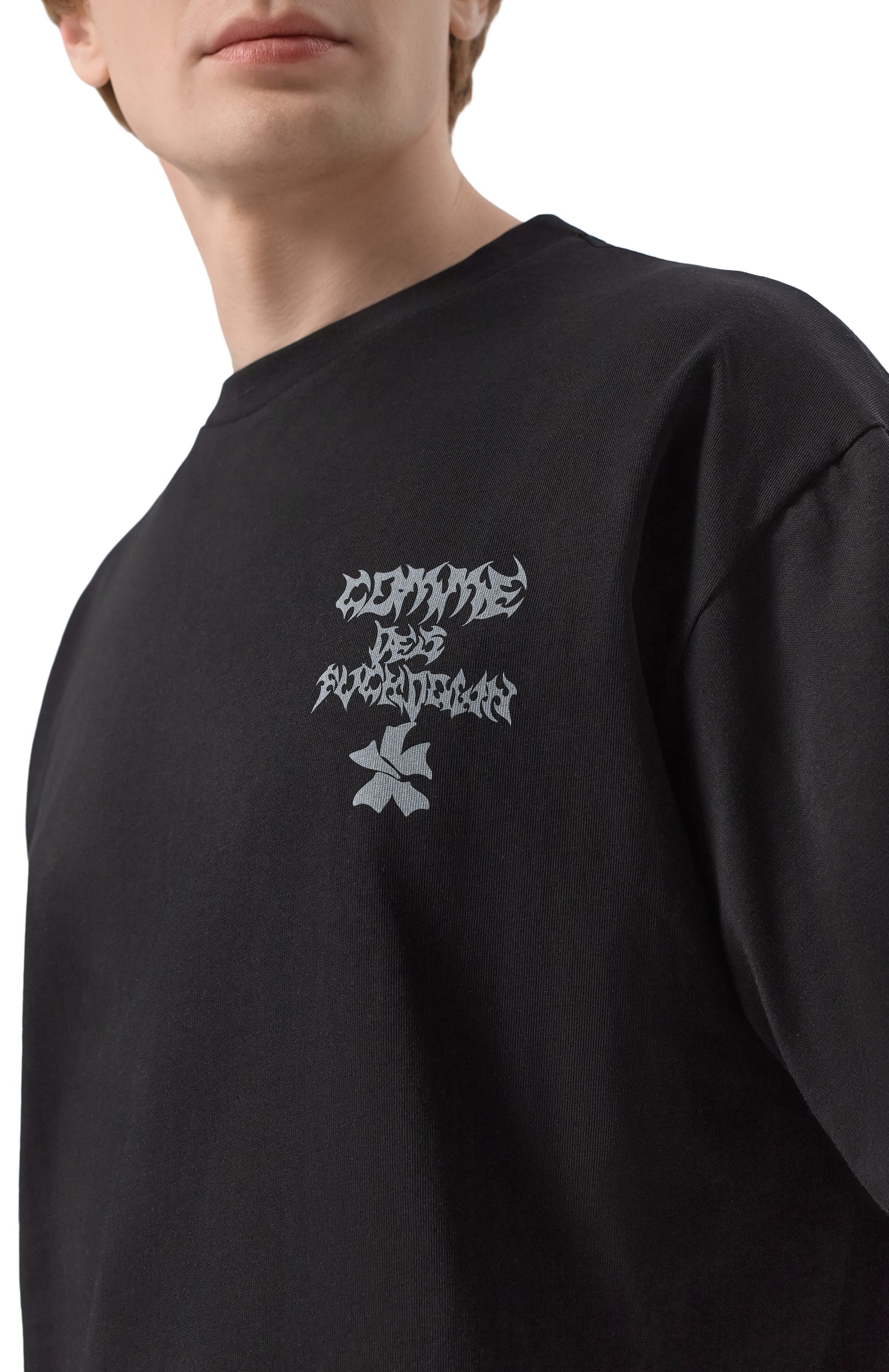 Хлопковая футболка COMME DES FUCKDOWN черного цвета по цене 7510 руб., арт. CFABM01952, фото 5 Хлопковая футболка COMME DES FUCKDOWN, арт. CFABM01952, фото 5