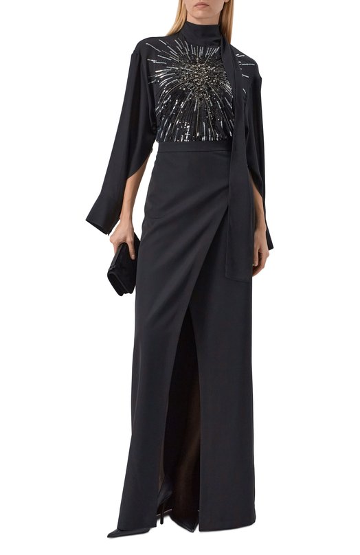 Шелковая блузка Zuhair Murad FBL25027/G0G0000 Чёрный  FBL25027/G0G0000 Фото 2