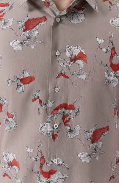 Рубашка изо льна и хлопка ZILLI, арт. SP0Z01M085024002F, фото 5