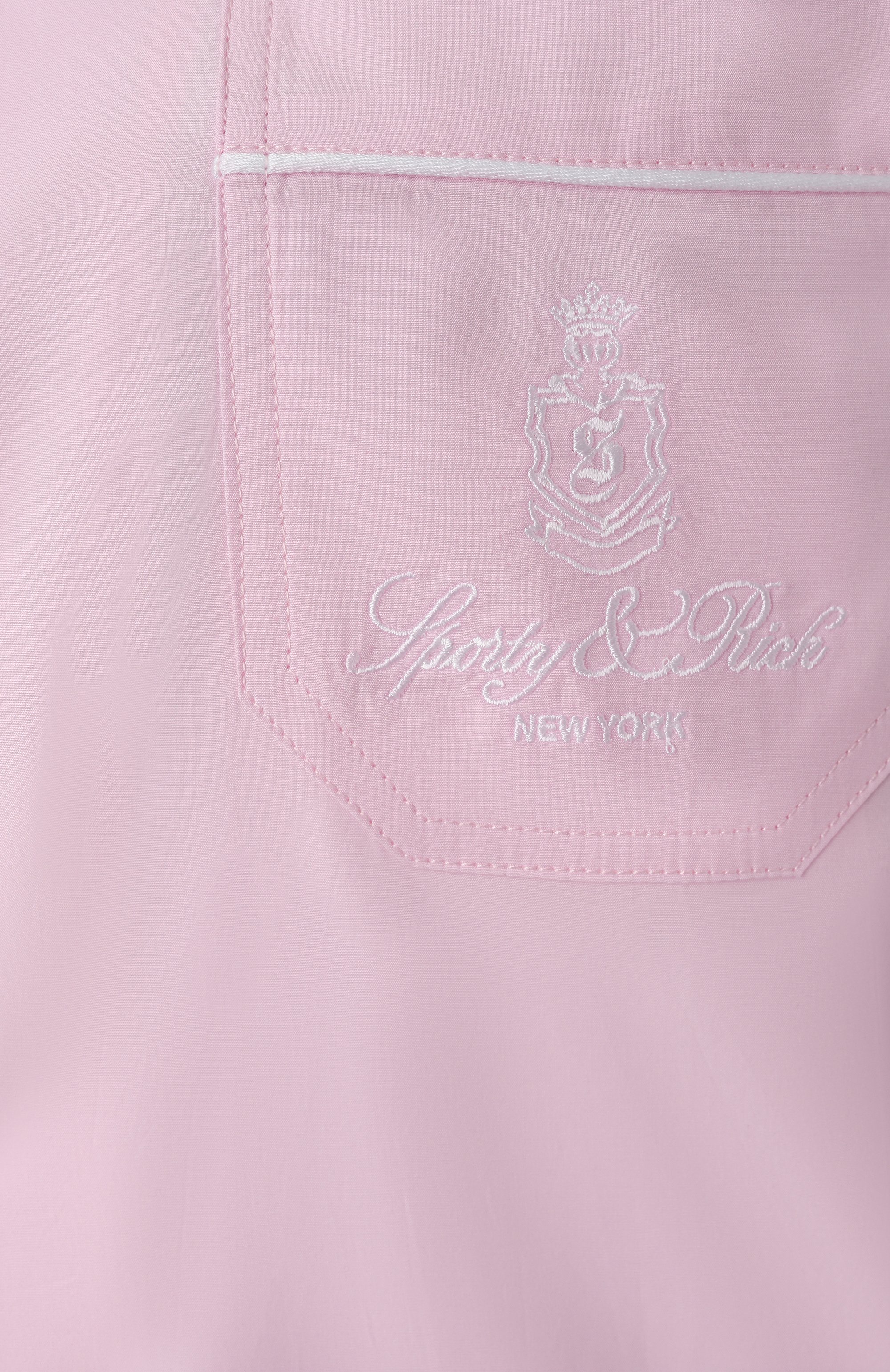 Хлопковая блузка SPORTY AND RICH розового цвета по цене 23100 руб., арт. SI021516205PI13, фото 6 Хлопковая блузка SPORTY AND RICH, арт. SI021516205PI13, фото 6