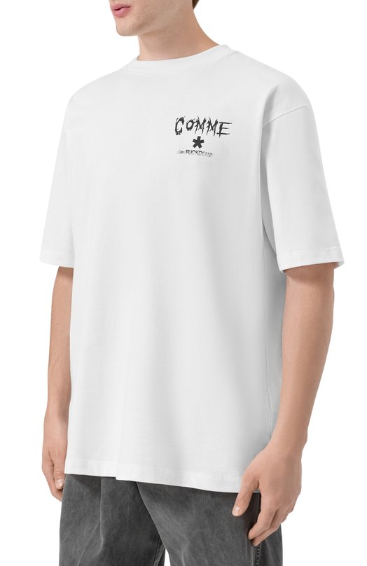 Хлопковая футболка Comme des Fuckdown CFABM01848 Белый  CFABM01848 Фото 3