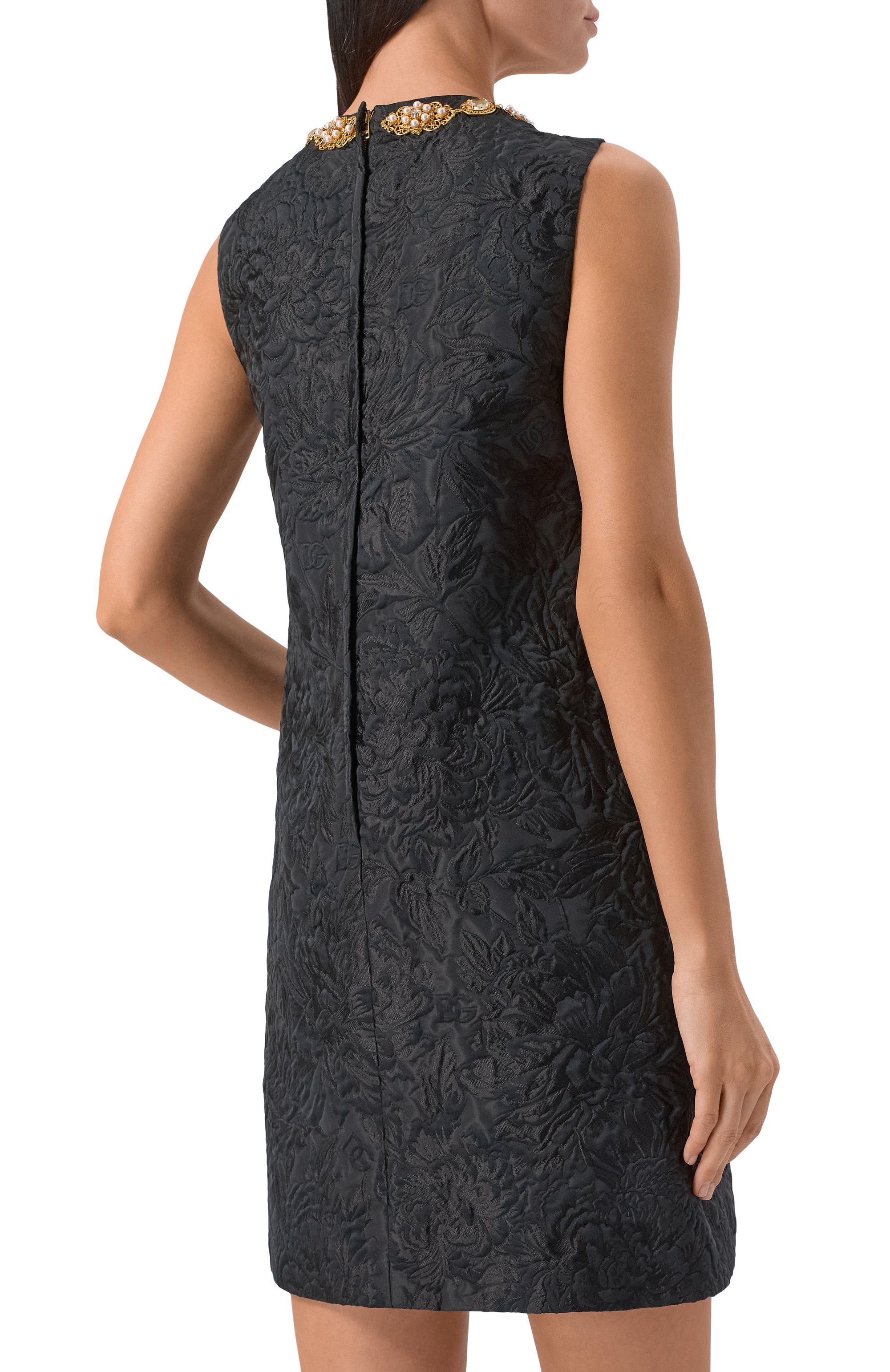 Платье из хлопка и шелка DOLCE & GABBANA, арт. F6AMRZ/HJMQ0, фото 4