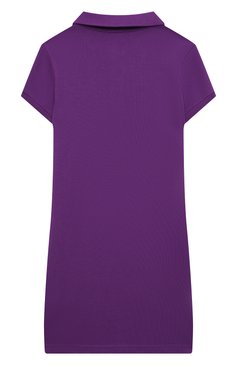 Детское хлопковое платье POLO RALPH LAUREN фиолетового цвета, арт. 313812021 | Фото 2 (Рукава: Короткие; Материал внешний: Хлопок; Девочки Кросс-КТ: Платье-одежда; Случай: Повседневный; Материал сплава: Проставлено; Драгоценные камни: Проставлено; Ростовка одежда: 8 лет | 128 см, 13 - 15 лет | 158 см)