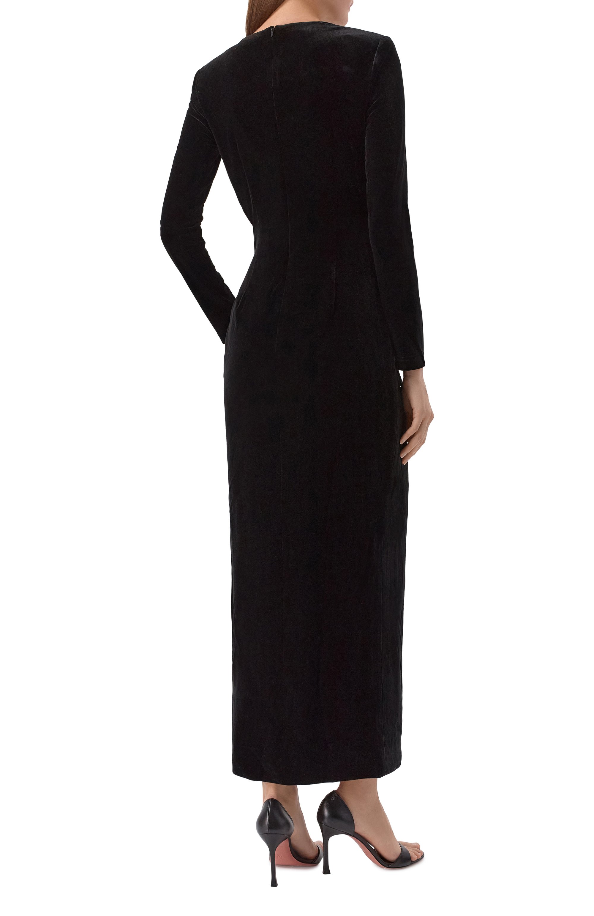 Бархатное платье SELF-PORTRAIT, арт. AW25128MB, фото 3