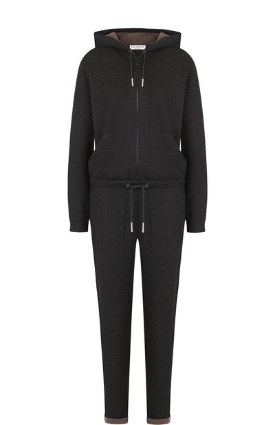 Женский однотонный кашемировый комбинезон с капюшоном BRUNELLO CUCINELLI, арт. MA905Z7599