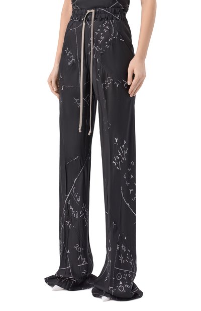 Брюки RICK OWENS черно-белого цвета по цене 92650 руб., арт. RP01F6304/KP1, фото 3 Брюки RICK OWENS, арт. RP01F6304/KP1, фото 3