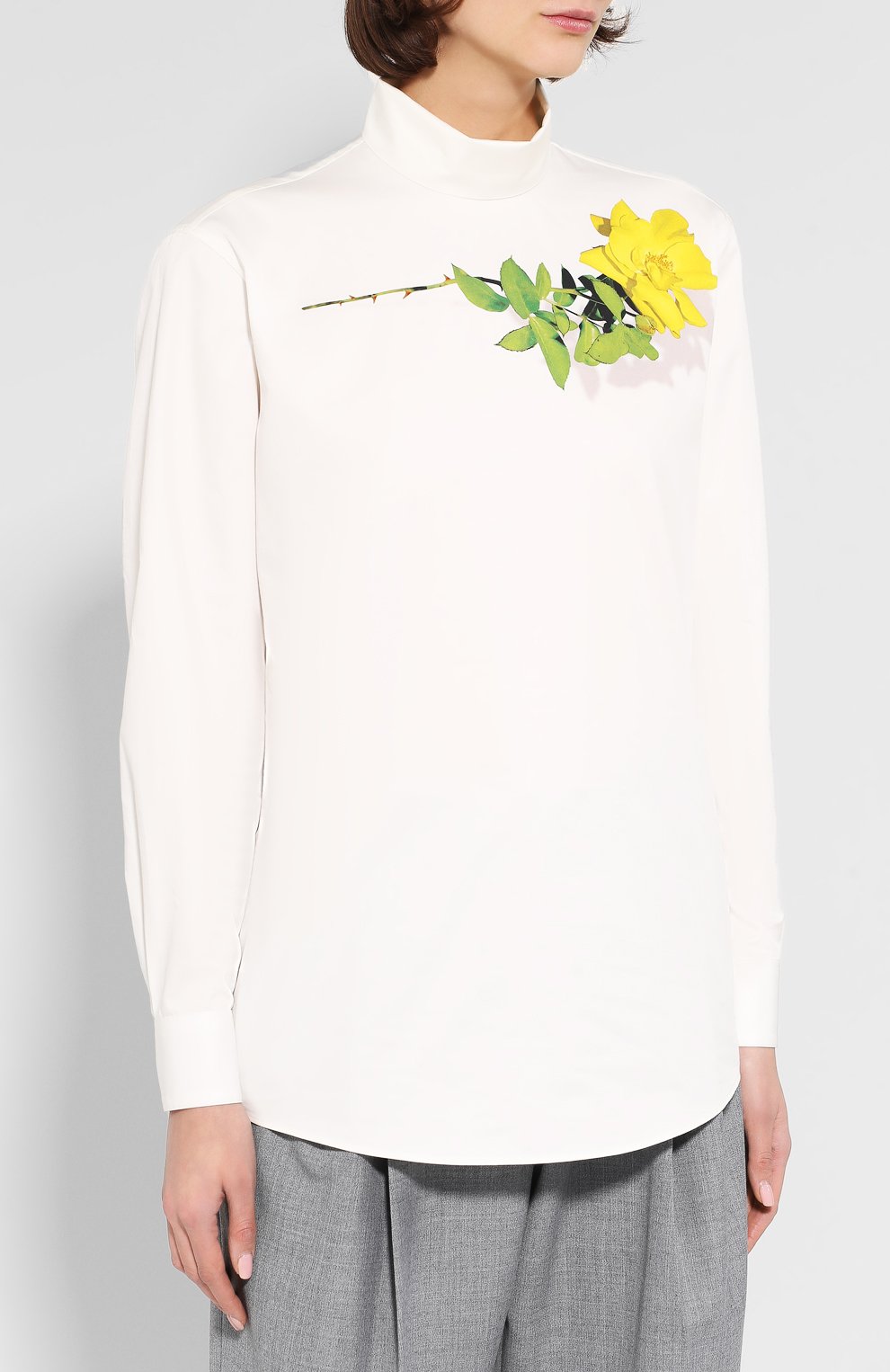 Хлопковая блузка DRIES VAN NOTEN белого цвета по цене 66000 руб., арт. 192-10759-8416, фото 3 Хлопковая блузка DRIES VAN NOTEN, арт. 192-10759-8416, фото 3