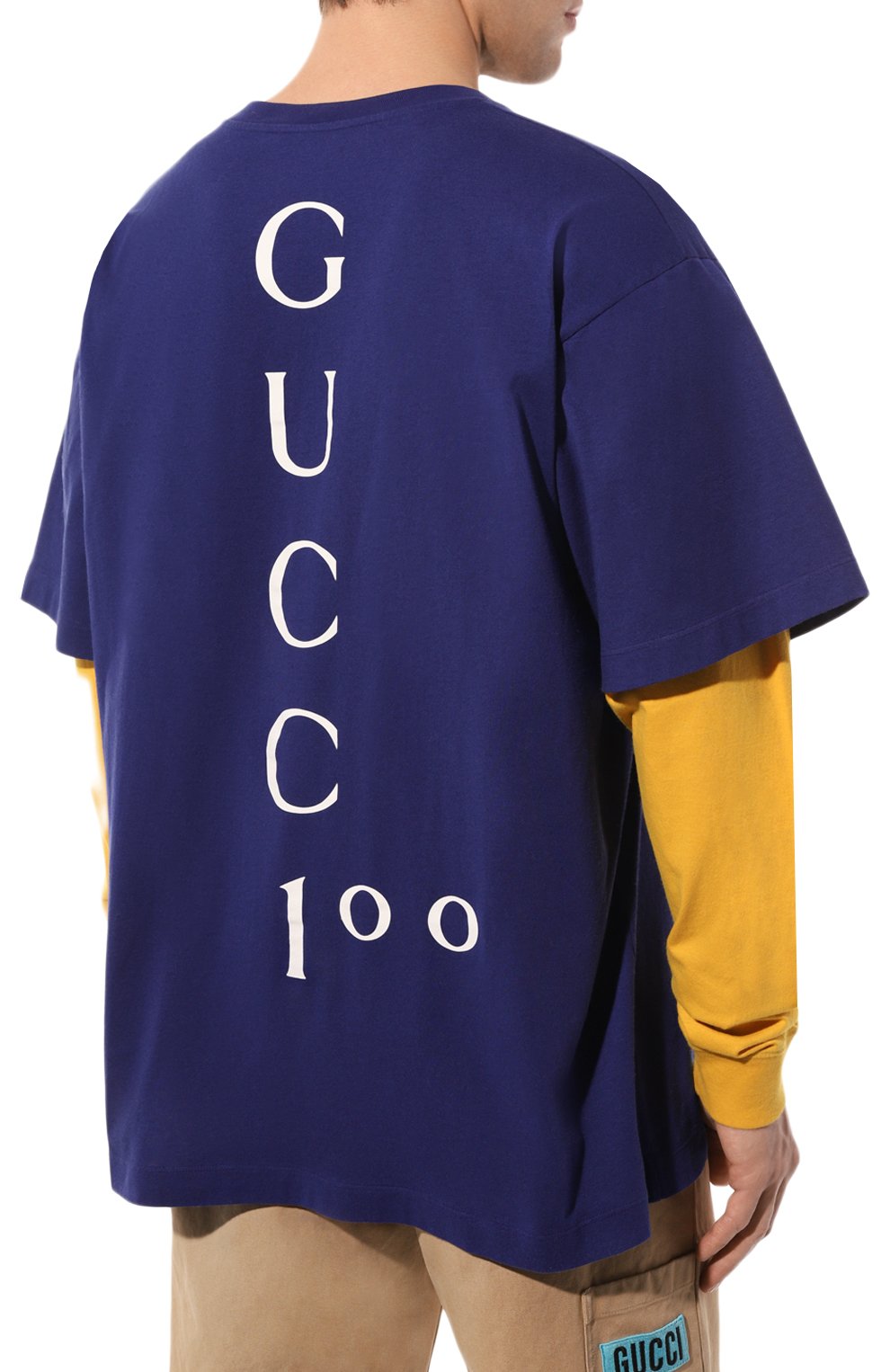 Хлопковый лонгслив GUCCI разноцветного цвета по цене 83520 руб., арт. 677425 XJDXQ, фото 4 Хлопковый лонгслив GUCCI, арт. 677425 XJDXQ, фото 4