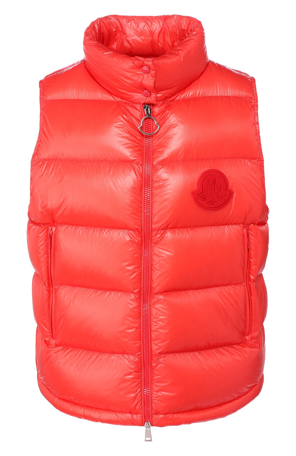 Пуховый жилет MONCLER кораллового цвета по цене 53000 руб., арт. E1-093-48327-00-C0004, фото 1 Пуховый жилет MONCLER, арт. E1-093-48327-00-C0004, фото 1