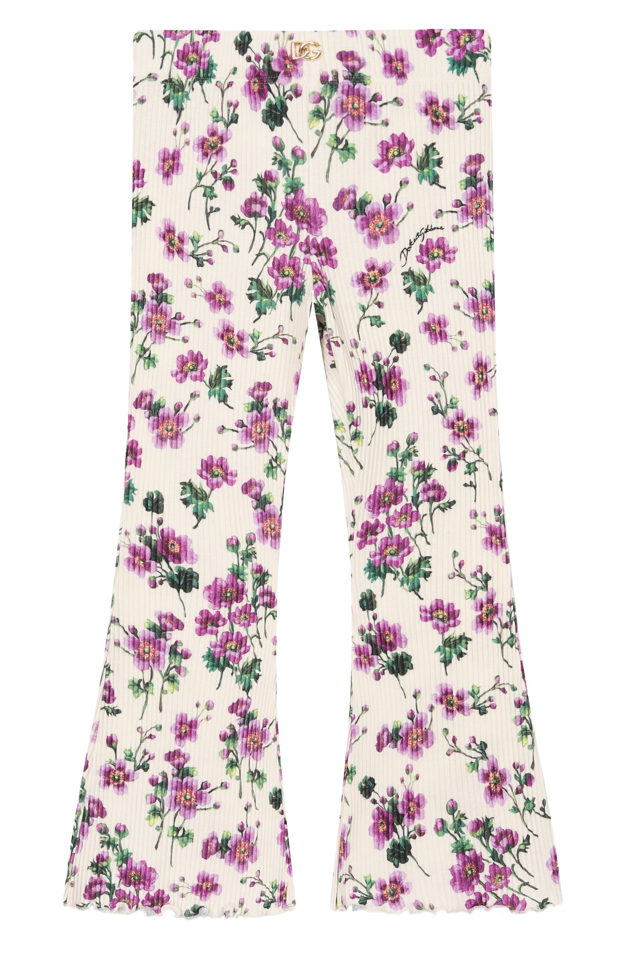 Хлопковые брюки DOLCE & GABBANA разноцветного цвета по цене 35700 руб., арт. L5JPD8/HS7QZ/2-6, фото 1 Хлопковые брюки DOLCE & GABBANA, арт. L5JPD8/HS7QZ/2-6, фото 1