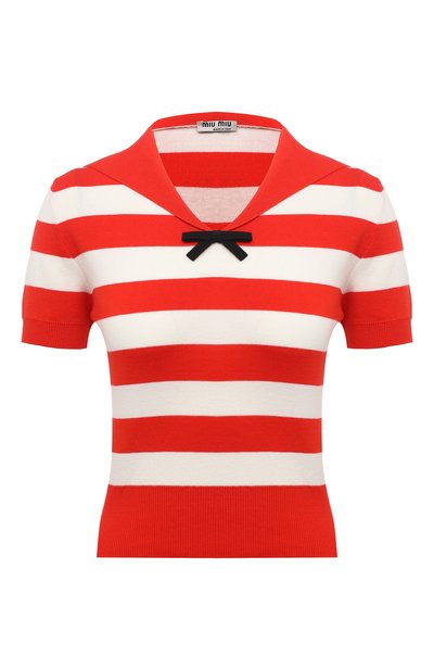 Хлопковый пуловер MIU MIU, арт. MML469-1Y4X-F0D17, фото 1