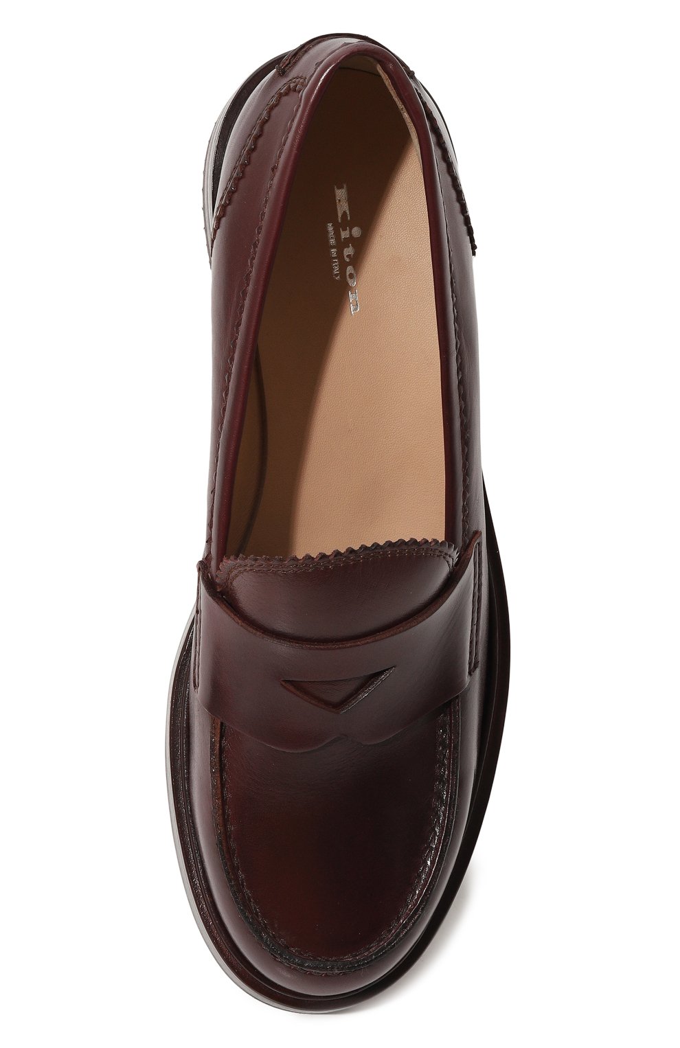 Кожаные пенни-лоферы KITON, арт. D56807NX0602, фото 6