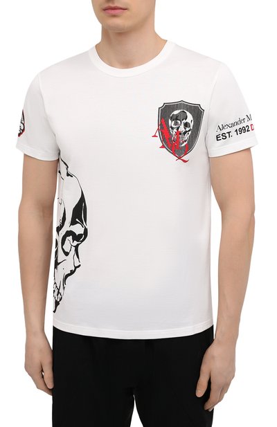 Хлопковая футболка ALEXANDER MCQUEEN, арт. 650423/QQZ65, фото 3