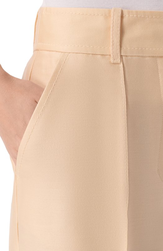 Брюки из шерсти и шелка Zimmermann 6490PS261 Кремовый  6490PS261 Фото 5