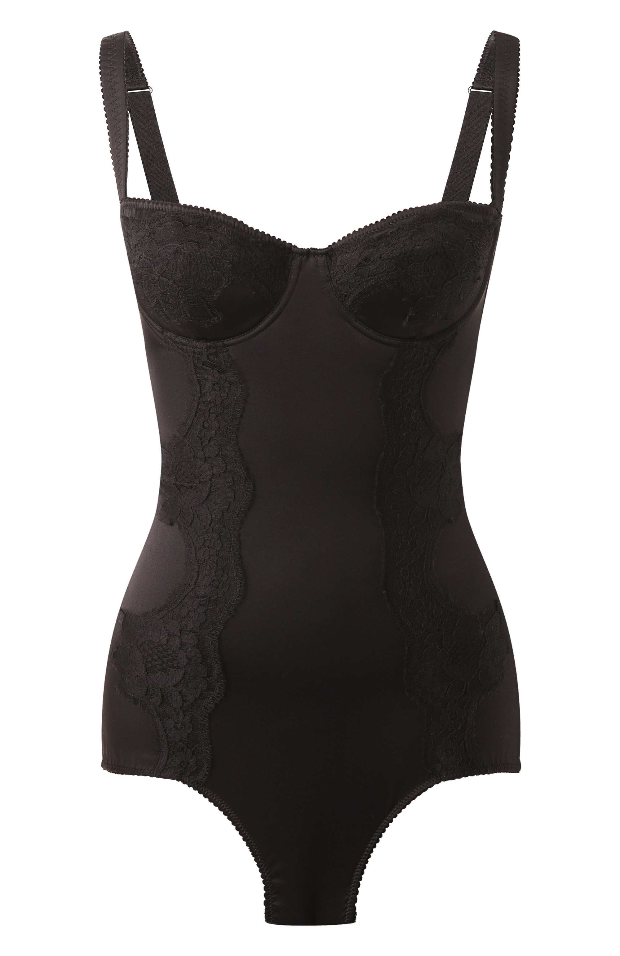 Боди из шелка и хлопка DOLCE & GABBANA черного цвета по цене 139500 руб., арт. 09A05T/0N013, фото 1 Боди из шелка и хлопка DOLCE & GABBANA, арт. 09A05T/0N013, фото 1