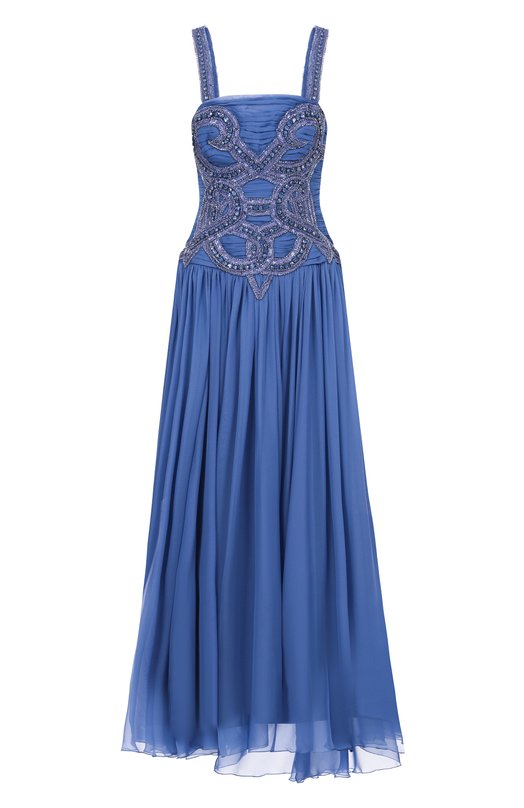 Шелковое платье Zuhair Murad PDR25005/CHSI028 Голубой PDR25005/CHSI028