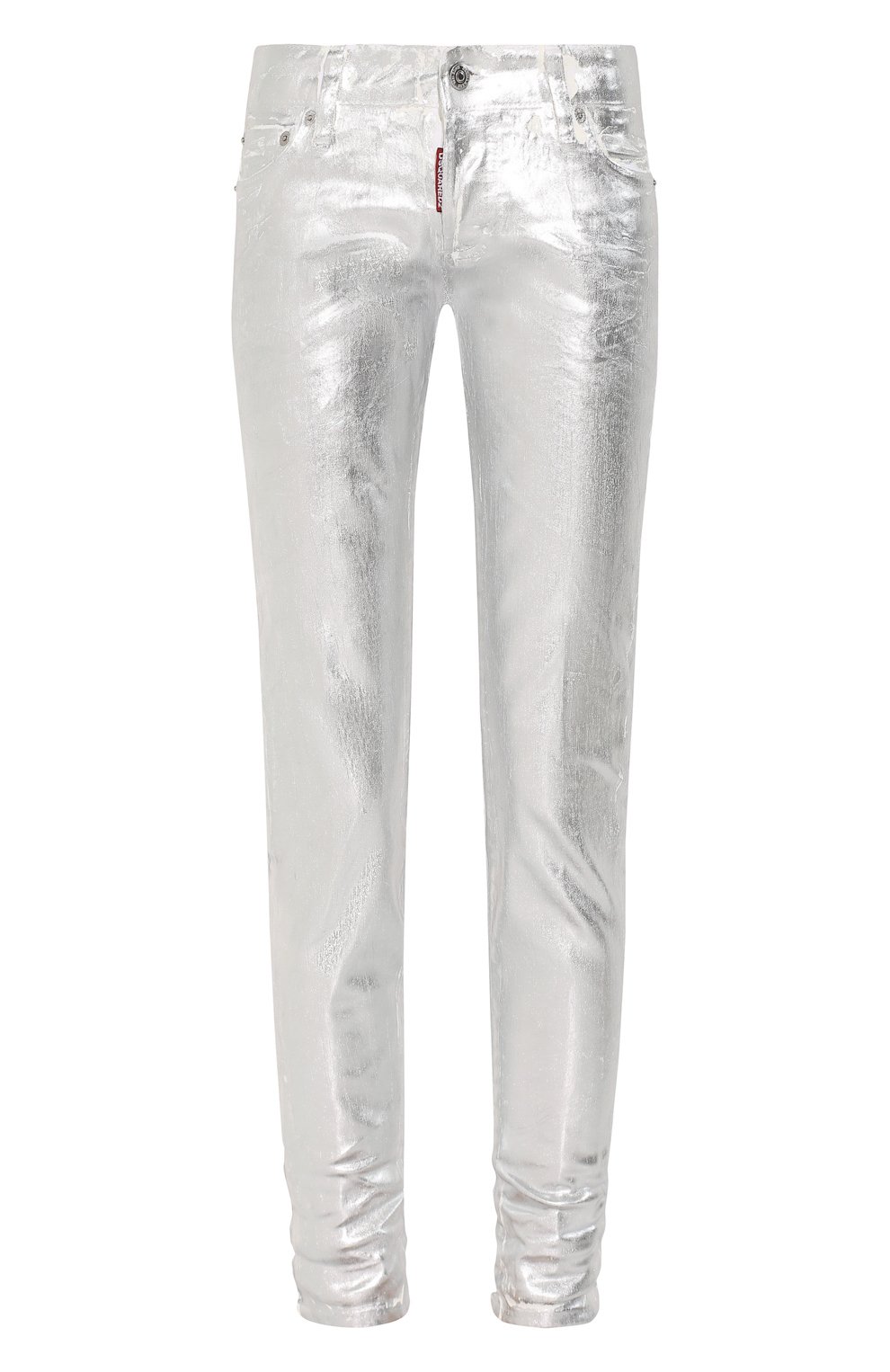 Джинсы прямого кроя DSQUARED2 серебряного цвета по цене 54950 руб., арт. S75LB0150/S39781, фото 1 Джинсы прямого кроя DSQUARED2, арт. S75LB0150/S39781, фото 1