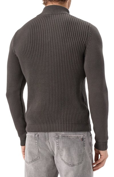 Хлопковый свитер AERONAUTICA MILITARE темно-серого цвета по цене 20800 руб., арт. MA1572UL00409, фото 4 Хлопковый свитер AERONAUTICA MILITARE, арт. MA1572UL00409, фото 4