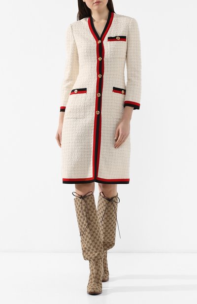 Хлопковое платье GUCCI кремового цвета по цене 207000 руб., арт. 551562/ZAAK2, фото 2 Хлопковое платье GUCCI, арт. 551562/ZAAK2, фото 2