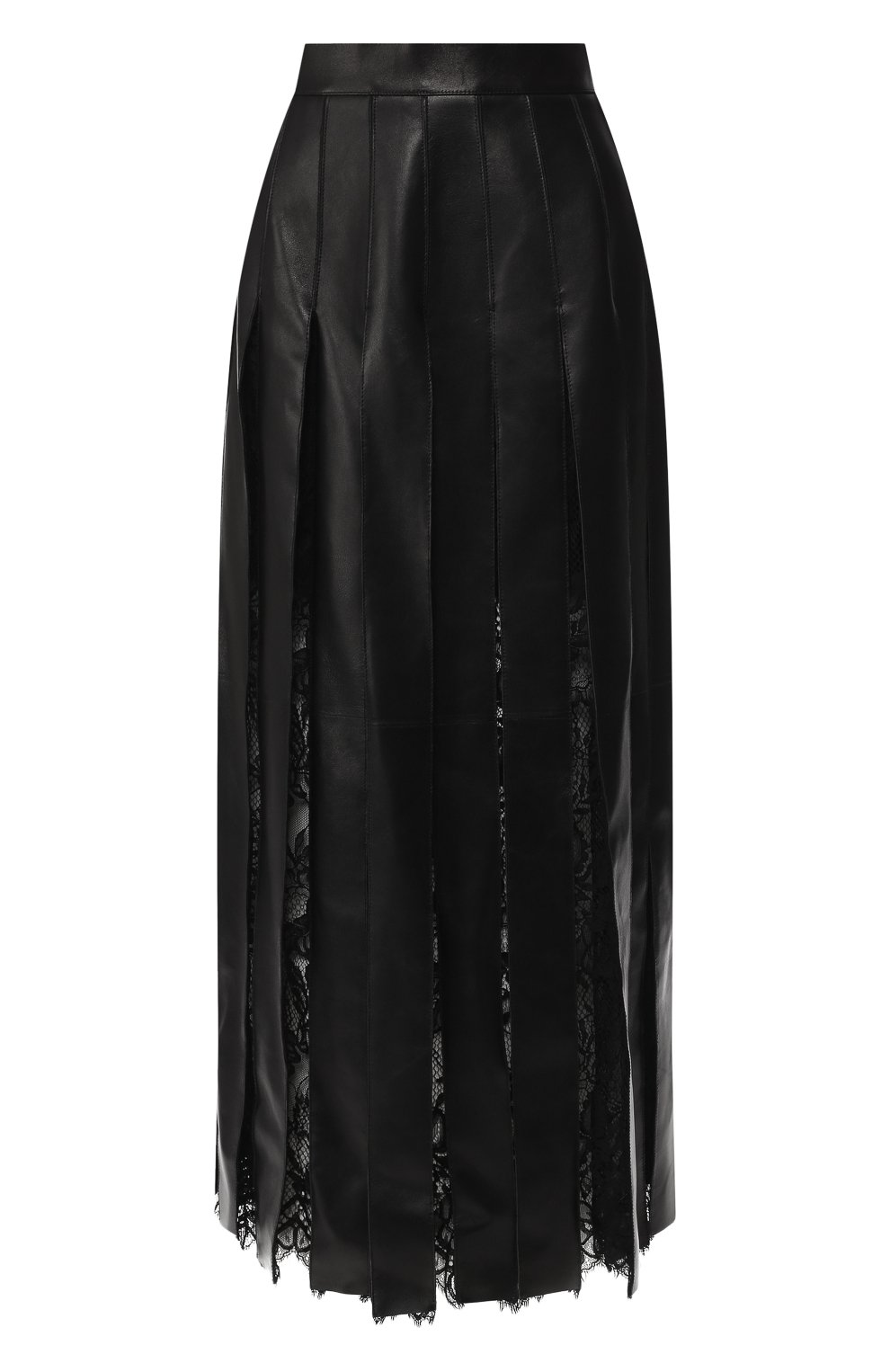 Кожаная юбка-миди с кружевными вставками ELIE SAAB, арт. 9936, фото 1