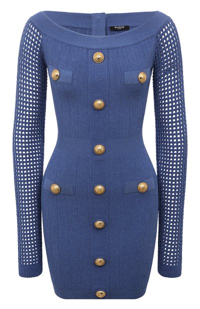 Женское платье из вискозы BALMAIN, арт. AF0R8398KE17