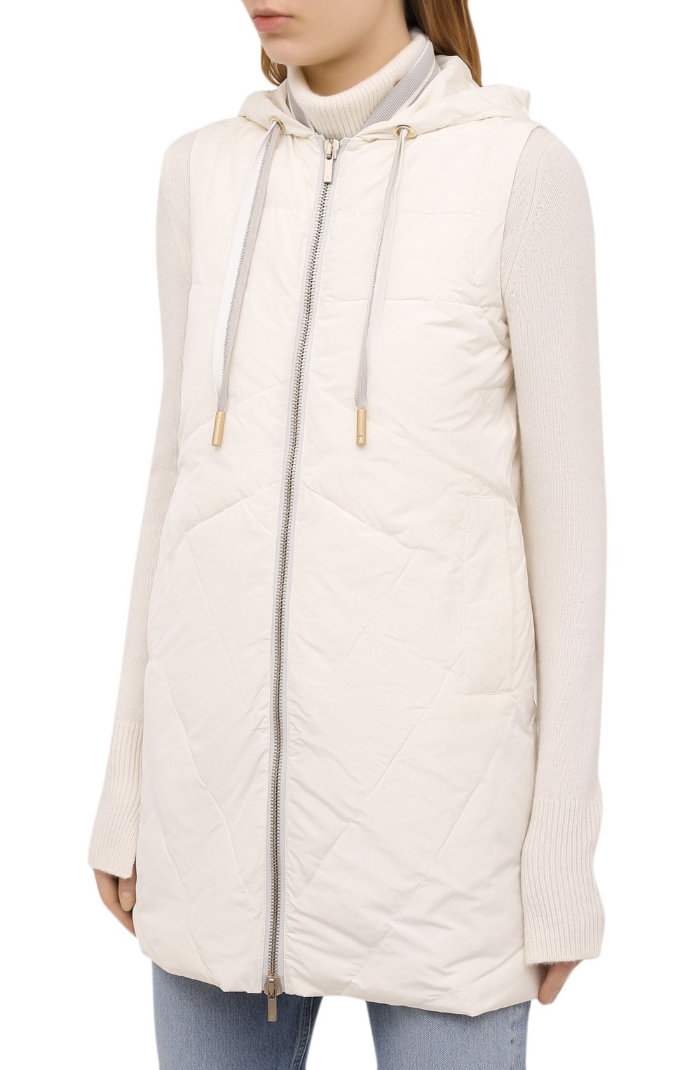 Жилет LORENA ANTONIAZZI бежевого цвета по цене 78850 руб., арт. P2109PI012/3374, фото 3 Жилет LORENA ANTONIAZZI, арт. P2109PI012/3374, фото 3