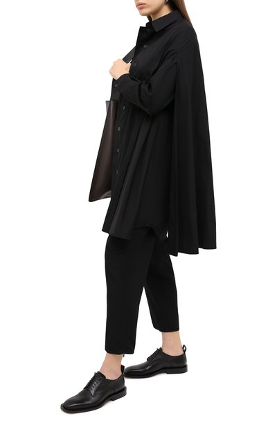 Хлопковая рубашка YOHJI YAMAMOTO черного цвета по цене 104500 руб., арт. NR-B04-001, фото 2 Хлопковая рубашка YOHJI YAMAMOTO, арт. NR-B04-001, фото 2