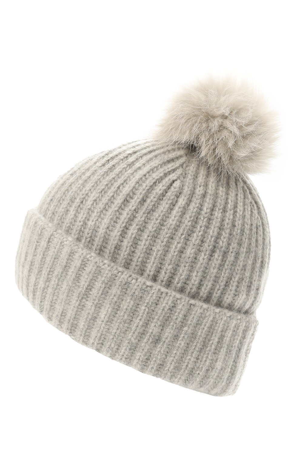 Кашемировая шапка с отделкой из песца YVES SALOMON, арт. 23WAA524XXMACA, фото 3