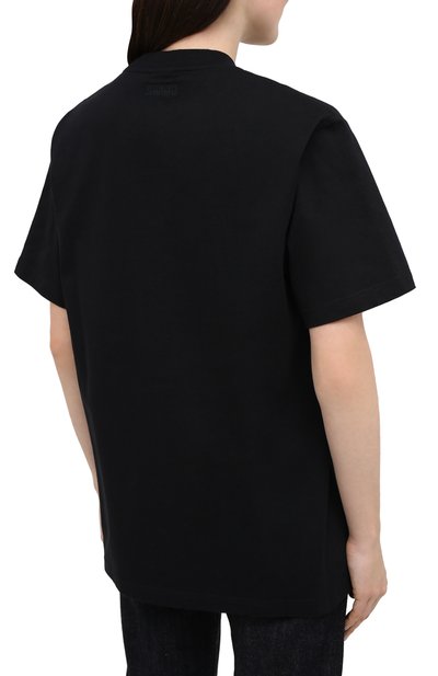 Хлопковая футболка VETEMENTS черного цвета по цене 42550 руб., арт. UE51TR620B 1611/W, фото 4 Хлопковая футболка VETEMENTS, арт. UE51TR620B 1611/W, фото 4