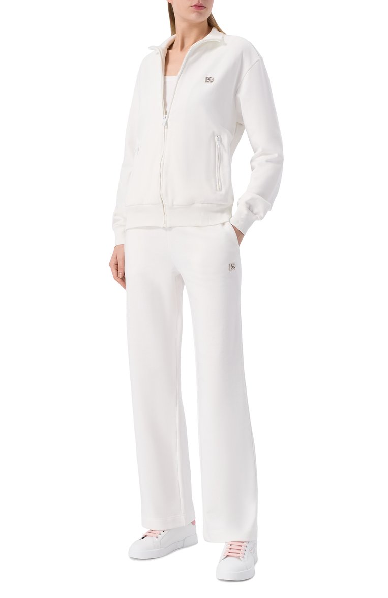 Женские кожаные кеды strobel portofino light DOLCE & GABBANA белого цвета, арт. CK2324/AV066 | Фото 2 (Подошва: Платформа; Материал внутренний: Натуральная кожа; Автоматизация ТО: Проставлено; Материал внешний: Натуральная кожа; Автоматизация состава: Проставлено; Материал утеплителя: Без утеплителя; Стили: Кэжуэл; Кросс-КТ: Низкие)