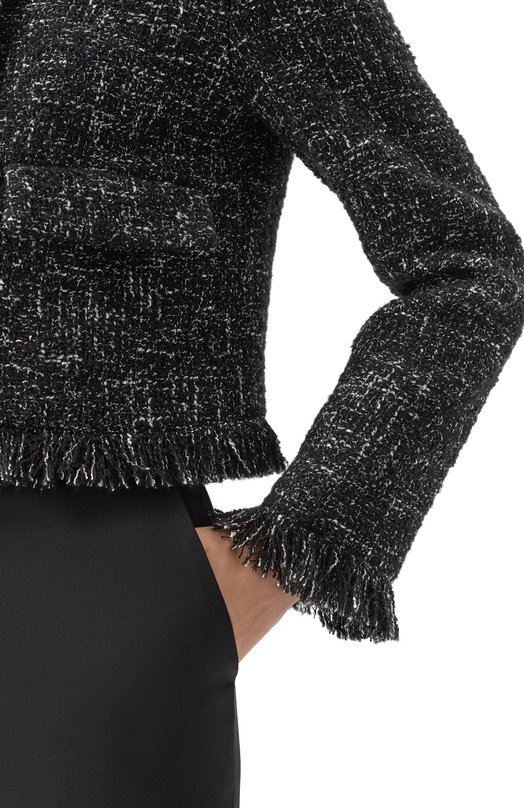 Твидовый жакет MSGM 3941MDG19/257621 Чёрный  3941MDG19/257621 Фото 5