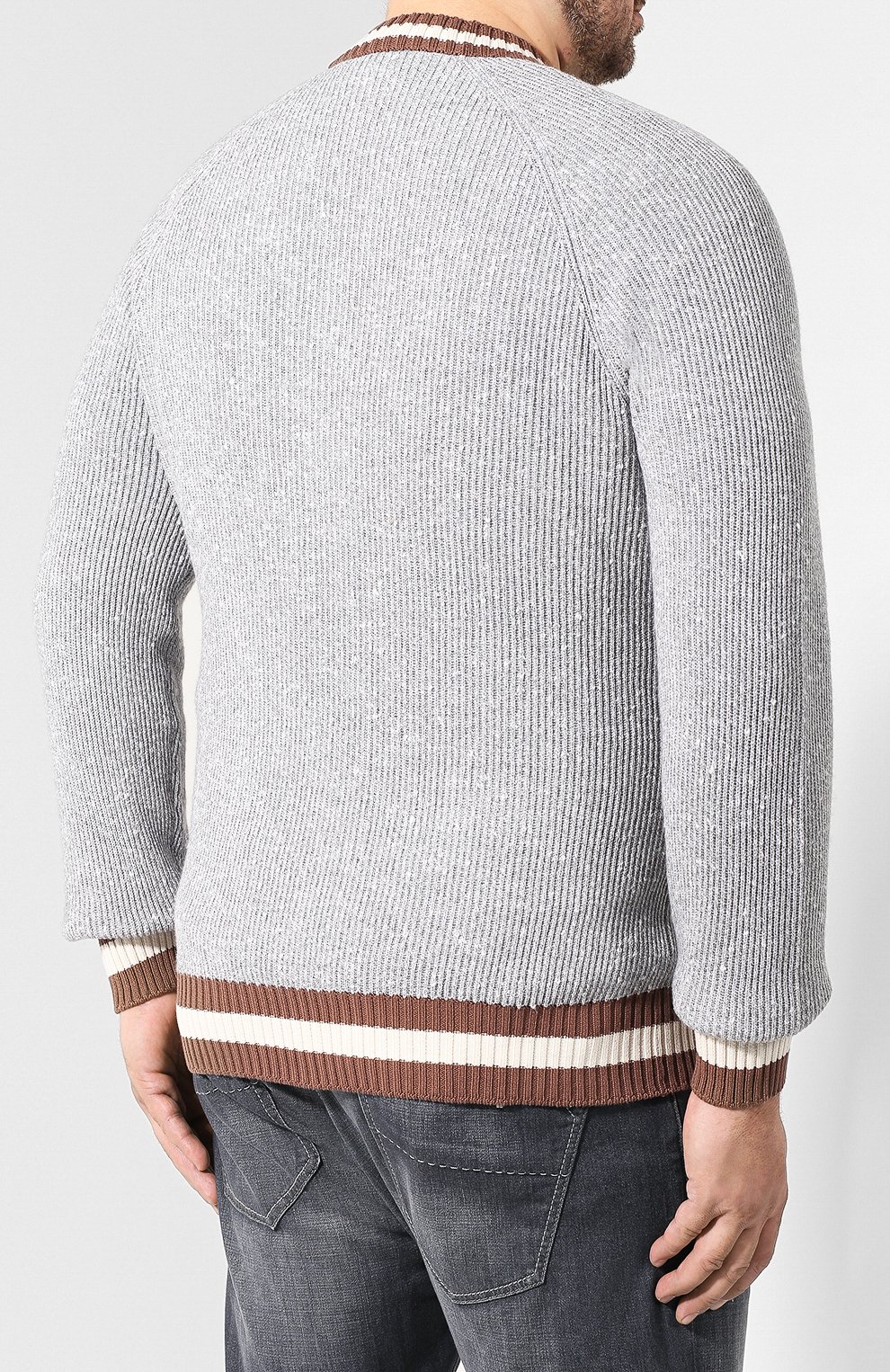 Кардиган из смеси хлопка и шелка BRUNELLO CUCINELLI, арт. M7K78806, фото 4