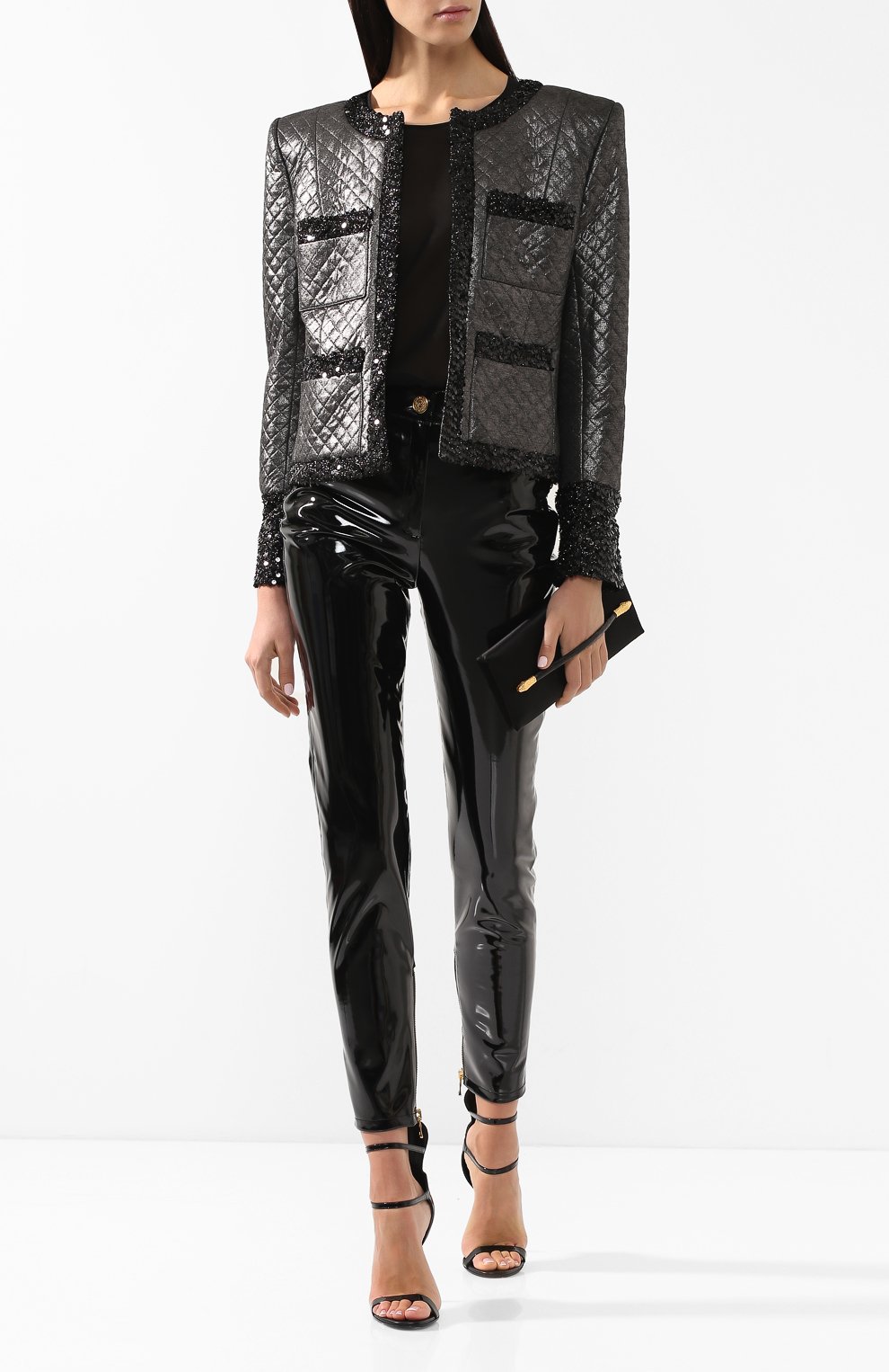 Однотонные брюки прямого кроя BALMAIN, арт. 155559/J027, фото 2