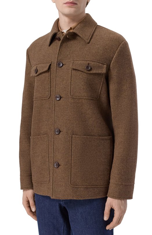 Куртка из шерсти и кашемира Loro Piana FAP8007 Коричневый  FAP8007 Фото 3