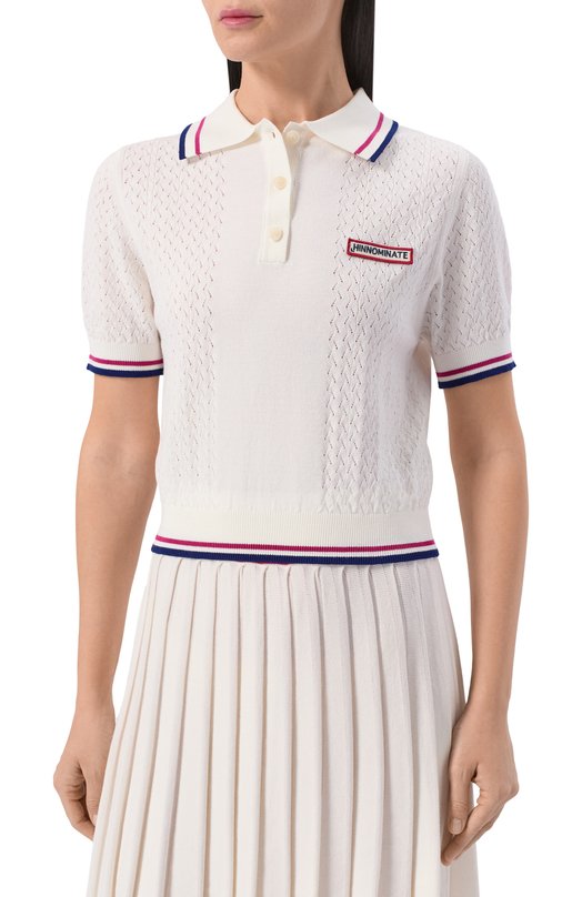 Поло из вискозы HINNOMINATE HMABW02471 Белый  HMABW02471 Фото 3