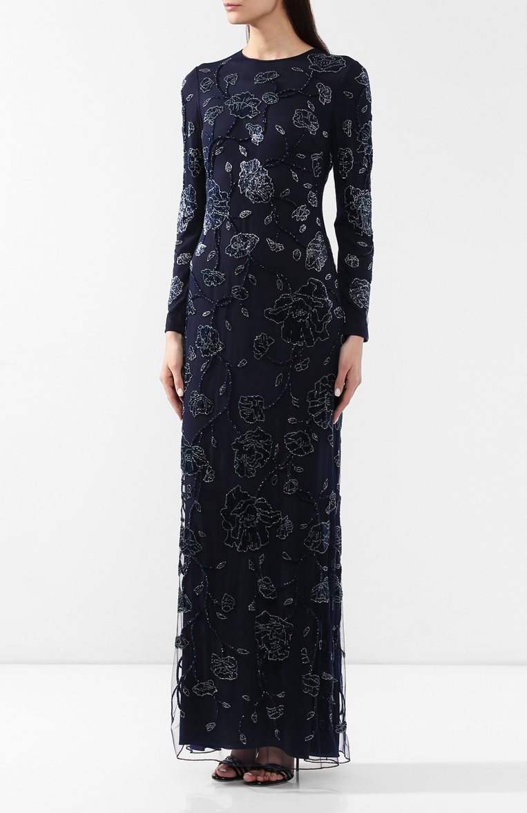 Женское платье RALPH LAUREN синего цвета, арт. 290743198 | Фото 3 (Статус проверки: Проверена категория, Проверено; Материал внешний: Синтетический материал; Рукава: Длинные; Случай: Вечерний; Стили: Кэжуэл; Женское Кросс-КТ: Платье-одежда; Длина Ж (юбки, платья, шорты): Макси; Автоматизация состава: Проставлено; Автоматизация ТО: Проставлено; Автоматизация Diginetica: Проверено)