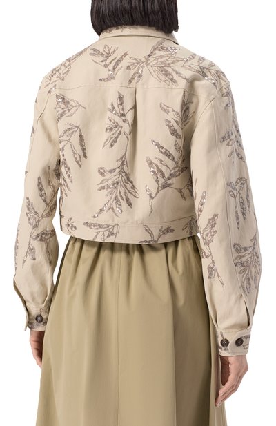 Куртка с отделкой пайетками BRUNELLO CUCINELLI, арт. MH544HH606, фото 4