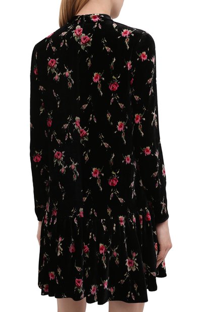 Платье из вискозы и шелка REDVALENTINO черного цвета по цене 106500 руб., арт. WR3VAAM5/601, фото 4 Платье из вискозы и шелка REDVALENTINO, арт. WR3VAAM5/601, фото 4